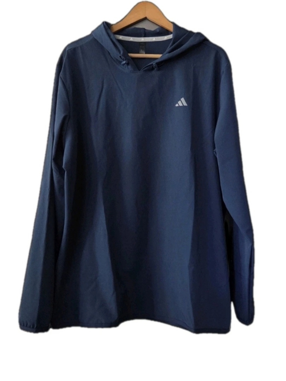 Adidas Lightweight Golf Woven Hooded Pullover Men's Size L Blue